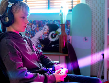 Xbox Gamer With Headphones and Valore